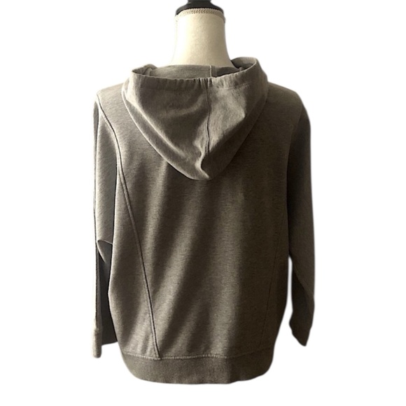 Ruby Road women’s grey heather 3/4 sleeve hoodie with white lace Size small - Picture 3 of 3